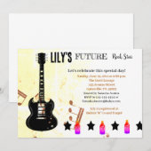 Future Rock Star Baby shower Uitnodiging (Voorkant / Achterkant)