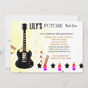 Future Rock Star Baby shower Uitnodiging