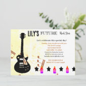 Future Rock Star Baby shower Uitnodiging (Staand voorkant)