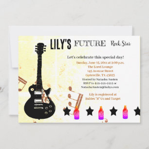 Future Rock Star Baby shower Uitnodiging
