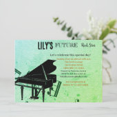 Future Rock Star Baby shower Uitnodiging (Staand voorkant)
