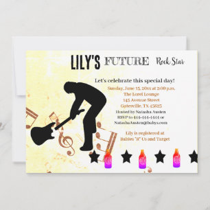 Future Rock Star Baby shower Uitnodiging