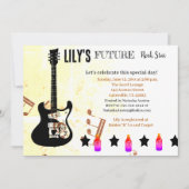 Future Rock Star Baby shower Uitnodiging (Voorkant)