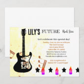 Future Rock Star Baby shower Uitnodiging (Voorkant / Achterkant)