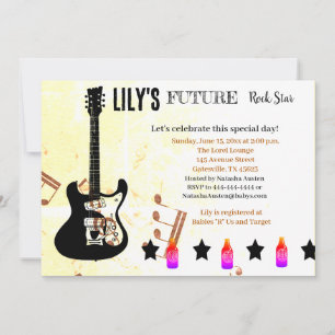 Future Rock Star Baby shower Uitnodiging