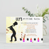 Future Rock Star Baby shower Uitnodiging (Staand voorkant)