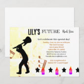 Future Rock Star Baby shower Uitnodiging (Voorkant / Achterkant)