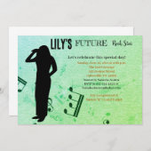 Future Rock Star Baby shower Uitnodiging (Voorkant / Achterkant)