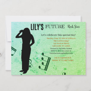 Future Rock Star Baby shower Uitnodiging