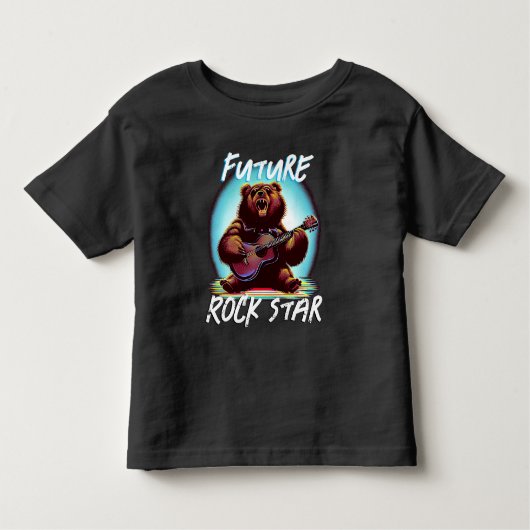 Future Rock Star Kleurrijk Beer Kinder Shirts (Voorkant)