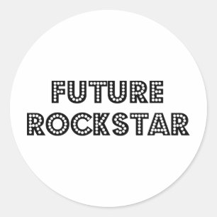 Future Rock Star Ronde Sticker