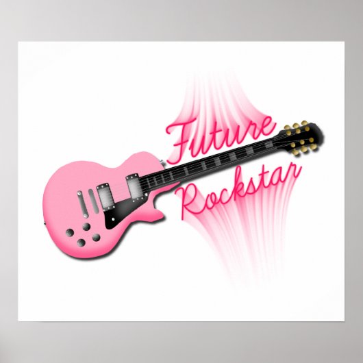 Future Rockstar pink guitar poster (Voorkant)