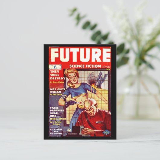 Future Science Fiction 06 (UK)_Pulp Art Briefkaart (Staand voorkant)