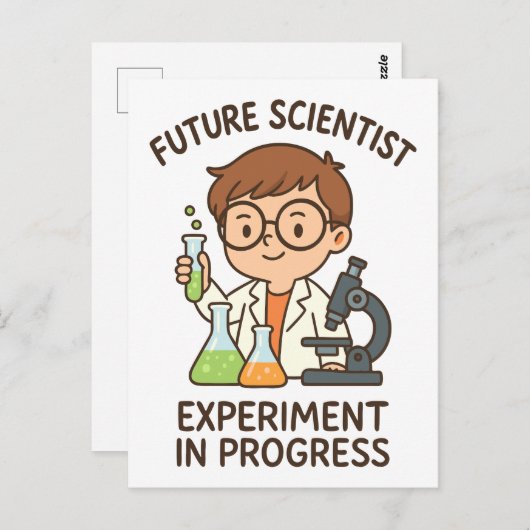Future Scientist - Experiment in ontwikkeling Briefkaart (Voorkant / Achterkant)