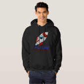 Future Scientist Science Rocket Ship Kids  Astrona Hoodie (Voorkant volledig)