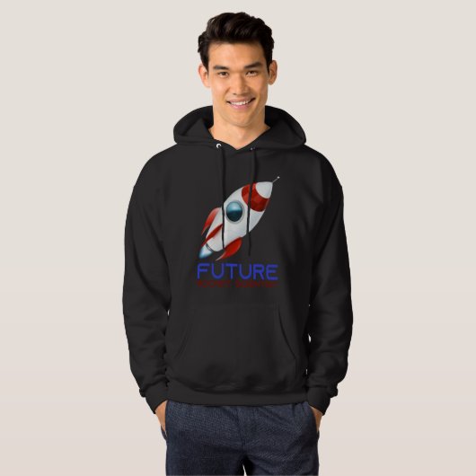 Future Scientist Science Rocket Ship Kids  Astrona Hoodie (Voorkant volledig)