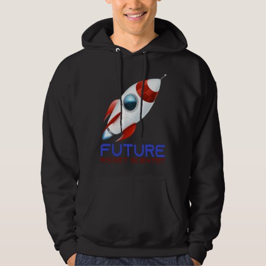 Future Scientist Science Rocket Ship Kids  Astrona Hoodie (Voorkant)