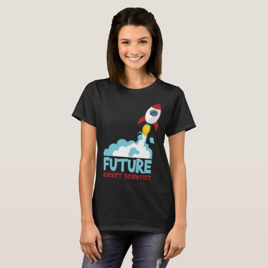 Future Scientist Science Rocket Ship Kids  Astrona T-shirt (Voorkant volledig)