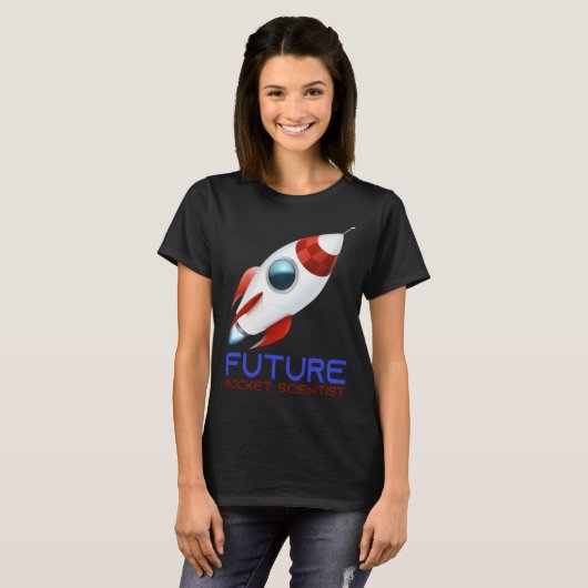 Future Scientist Science Rocket Ship Kids  Astrona T-shirt (Voorkant volledig)