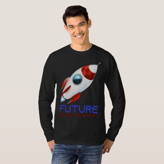 Future Scientist Science Rocket Ship Kids  Astrona T-shirt (Voorkant volledig)