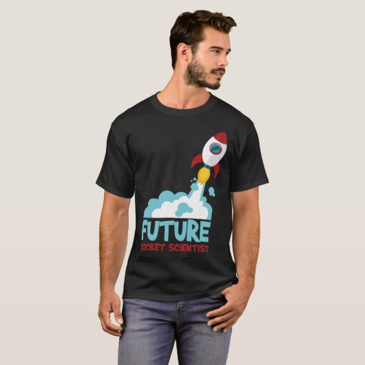Future Scientist Science Rocket Ship Kids  Astrona T-shirt (Voorkant volledig)