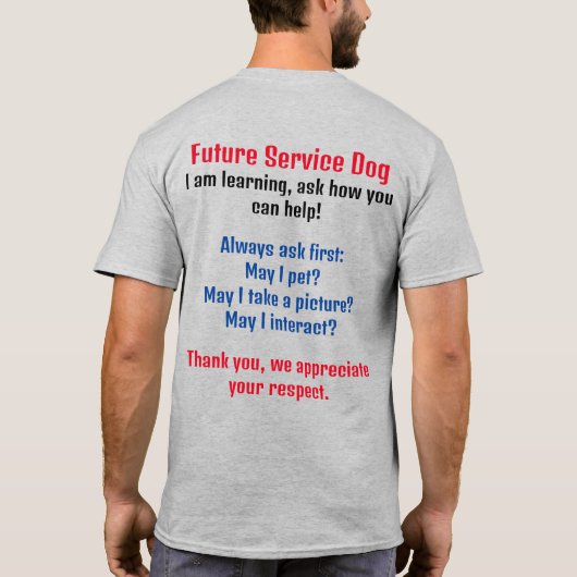 Future Service Dog - Service Dog in training T-shirt (Achterkant)