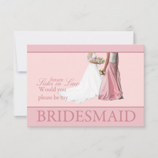 Future Sister in Law Please be Bridesmaid Kaart (Voorkant)