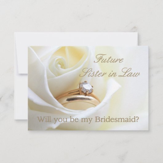 Future Sister in Law Please be Bridesmaid Kaart (Voorkant)