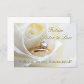 Future Sister in Law Please be Bridesmaid Kaart (Voorkant / Achterkant)
