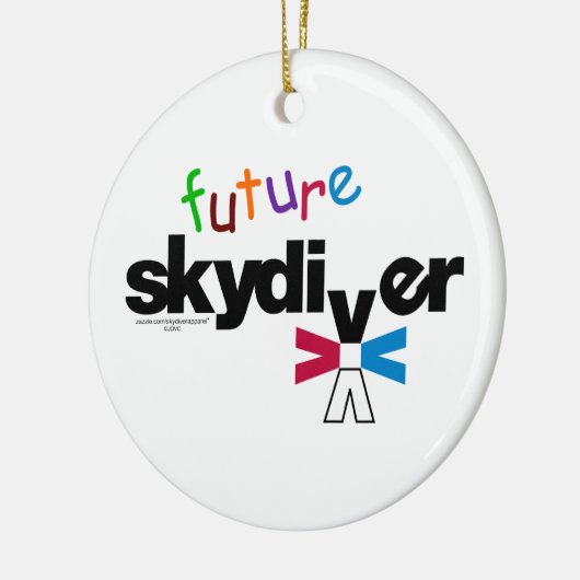 Future Skydiver Keramisch Ornament (Links)