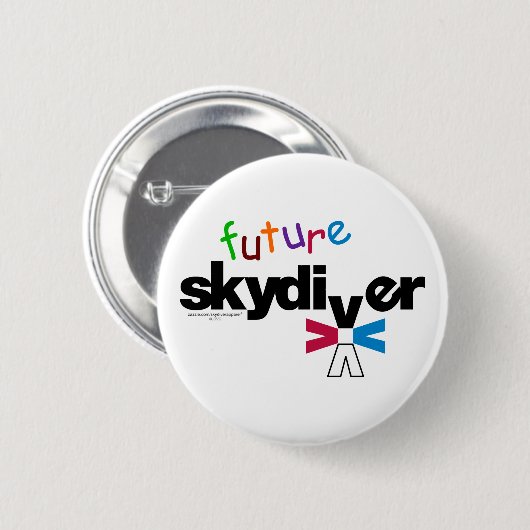 Future Skydiver Ronde Button 5,7 Cm (Voorkant /achterkant)