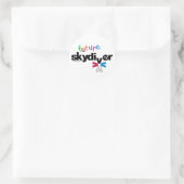 Future Skydiver Ronde Sticker (Tas)