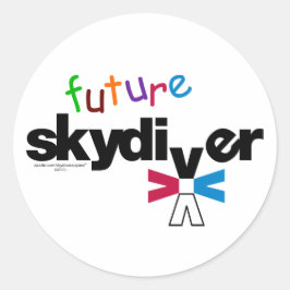 Future Skydiver Ronde Sticker