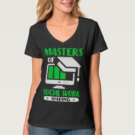 Future Social Worker Masters Of Social Work MSW Gr T-shirt (Voorkant)