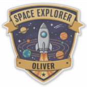 Future Space Explorer Sticker (Voorkant)