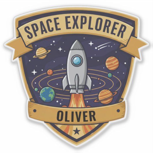 Future Space Explorer Sticker (Voorkant)