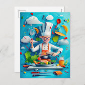 Future Star Chef Dream voor kinderen Beschrijving: Feestdagenkaart (Voorkant / Achterkant)