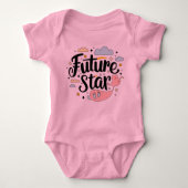Future Star - grillig Baby Bump Design Romper (Voorkant)