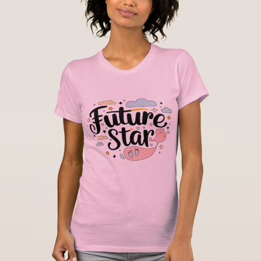 Future Star - grillige Baby Bump T-shirt (Voorkant)