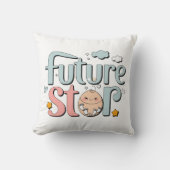 Future Star - Schattigee voetafdrukken van de Baby Kussen (Voorkant)
