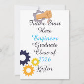 Future starts now.Personalized engineer graduation Kaart (Voorkant)
