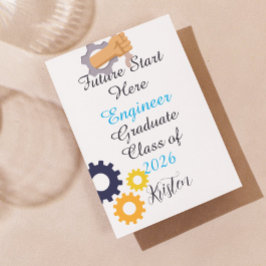 Future starts now.Personalized engineer graduation Kaart