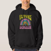 Future Surgeon Bright Retro Rainbow Surgeons Train Hoodie (Voorkant)