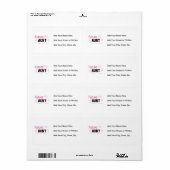 Future Tante Zwart en Roze T-shirts en geschenken Etiket (Full Sheet)