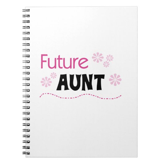 Future Tante Zwart en Roze T-shirts en geschenken Notitieboek (Voorkant)