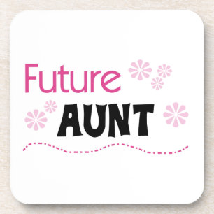 Future Tante Zwart en Roze T-shirts en geschenken Onderzetter