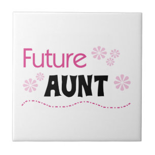 Future Tante Zwart en Roze T-shirts en geschenken Tegeltje