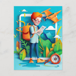 Future Travel Influencer Dream for Kids Feestdagenkaart