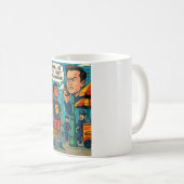 Future Tycoon Retro Pop Art Motivation Mug Koffiemok (Voorkant rechts)