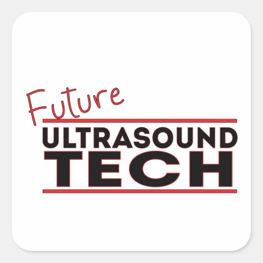 Future Ultrasound Tech Vierkante Sticker (Voorkant)